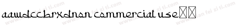 aawdccbrxdnon commercial use字体转换